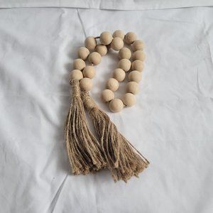Natural Wood Bead Garland